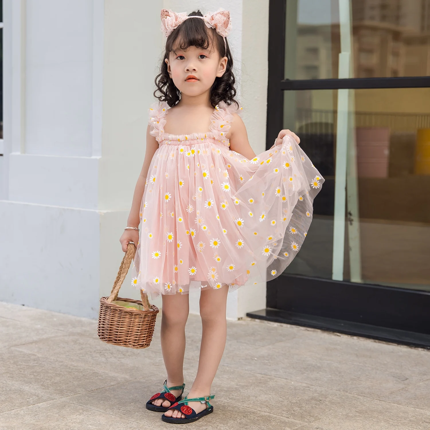 Baby Girls Tulle Tutu Dress Birthday Party Tulle Layered Babydoll Dresses Size 6 Months-5 Years