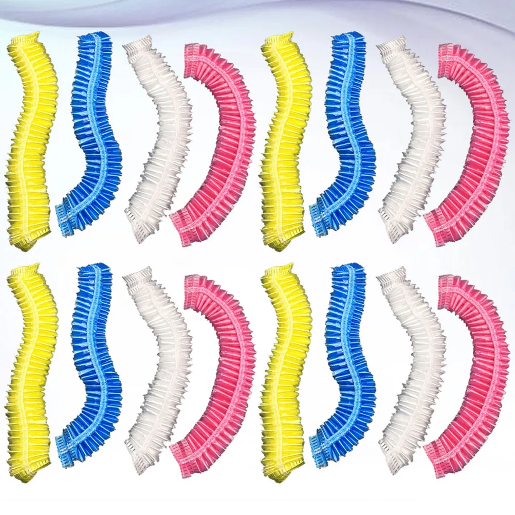 

400 PCS Waterproof Shower Cap Caps Bathing Hat Hair Protective Disposable Ladies