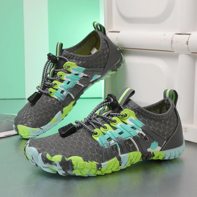KID Summer Aqua Shoes Parent-Child Vacation Beach Swim Shoes Student Quick Drying Water Sports Shoes Indoor Fitness Shoe 26-35#