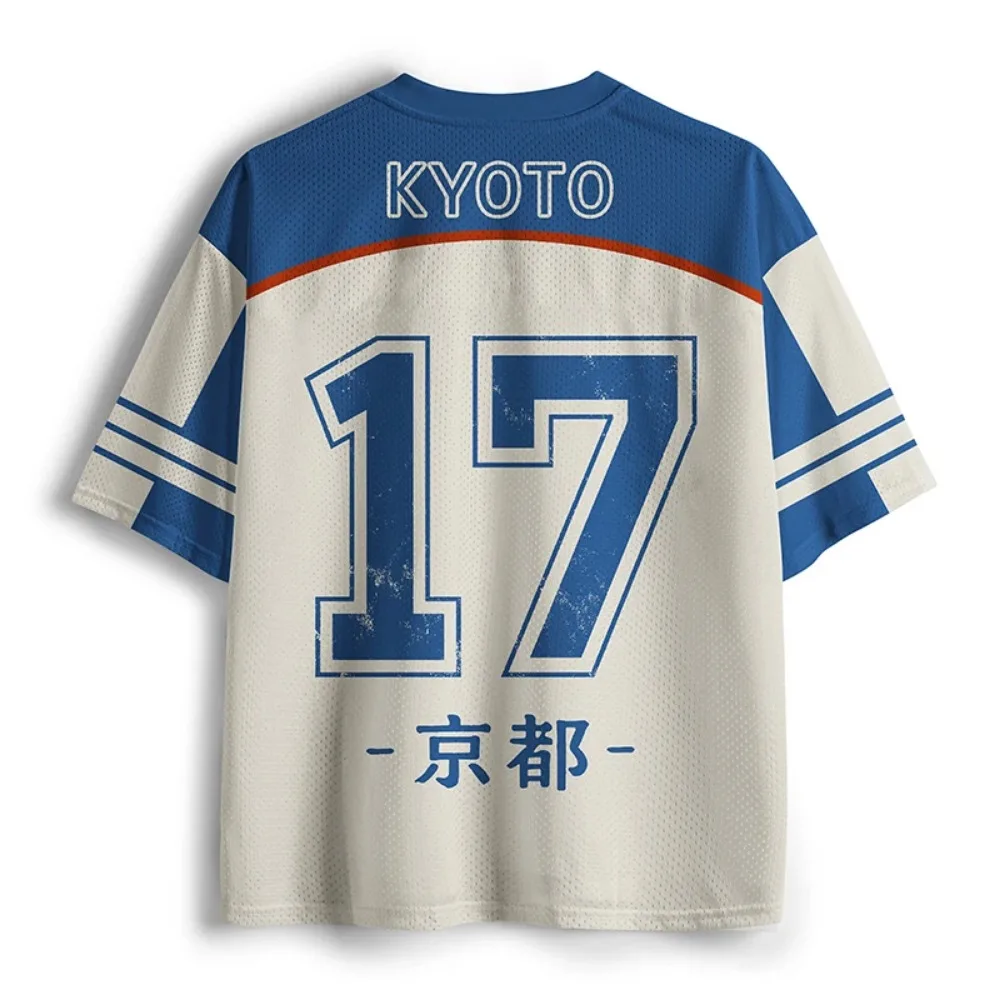 Summer·Japanese Kyoto Fuji Mountain Pattern3DPrint Breatha Quick-dry Men Women V-neck Tshirt Casual Sports Parent-child Clothing