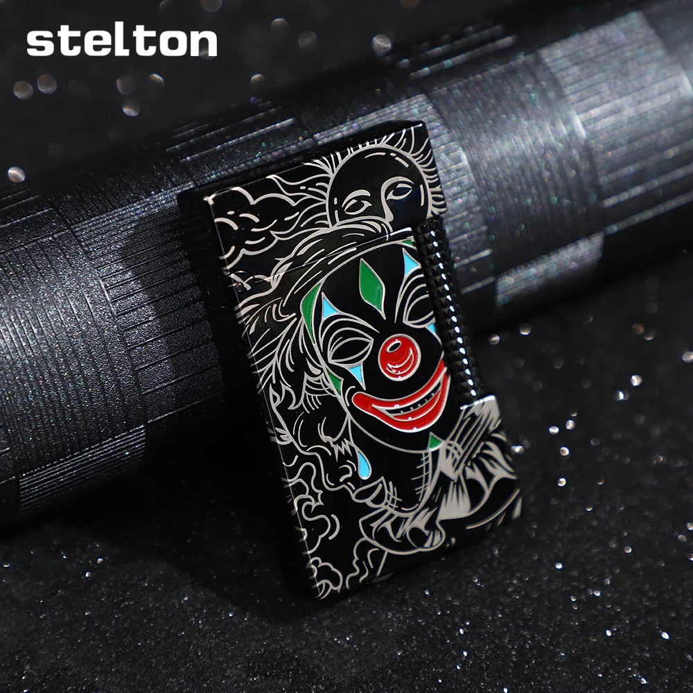 Stelton Piano Mask Life Inflatable Lighter, High end Side Slip Ignition Butane Lighter, Cigarette Accessories, Men's Gift