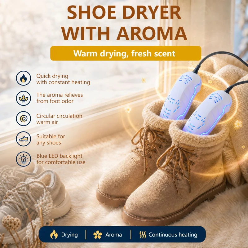 Lenovo Timed Shoe Dryer Portable Shoe Dryer Deodorizing Children's Home Multifunctional Dryer Winter Warming Shoe Dryer