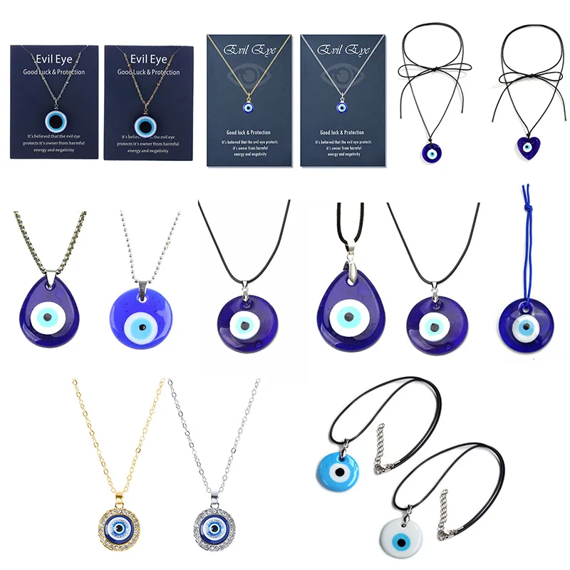 Lucky Turkish Greek Evil Blue Eye Charm Pendant Earring Bracelet Necklace Series Jewelry Blue Lamp Glass Car Home Amulet