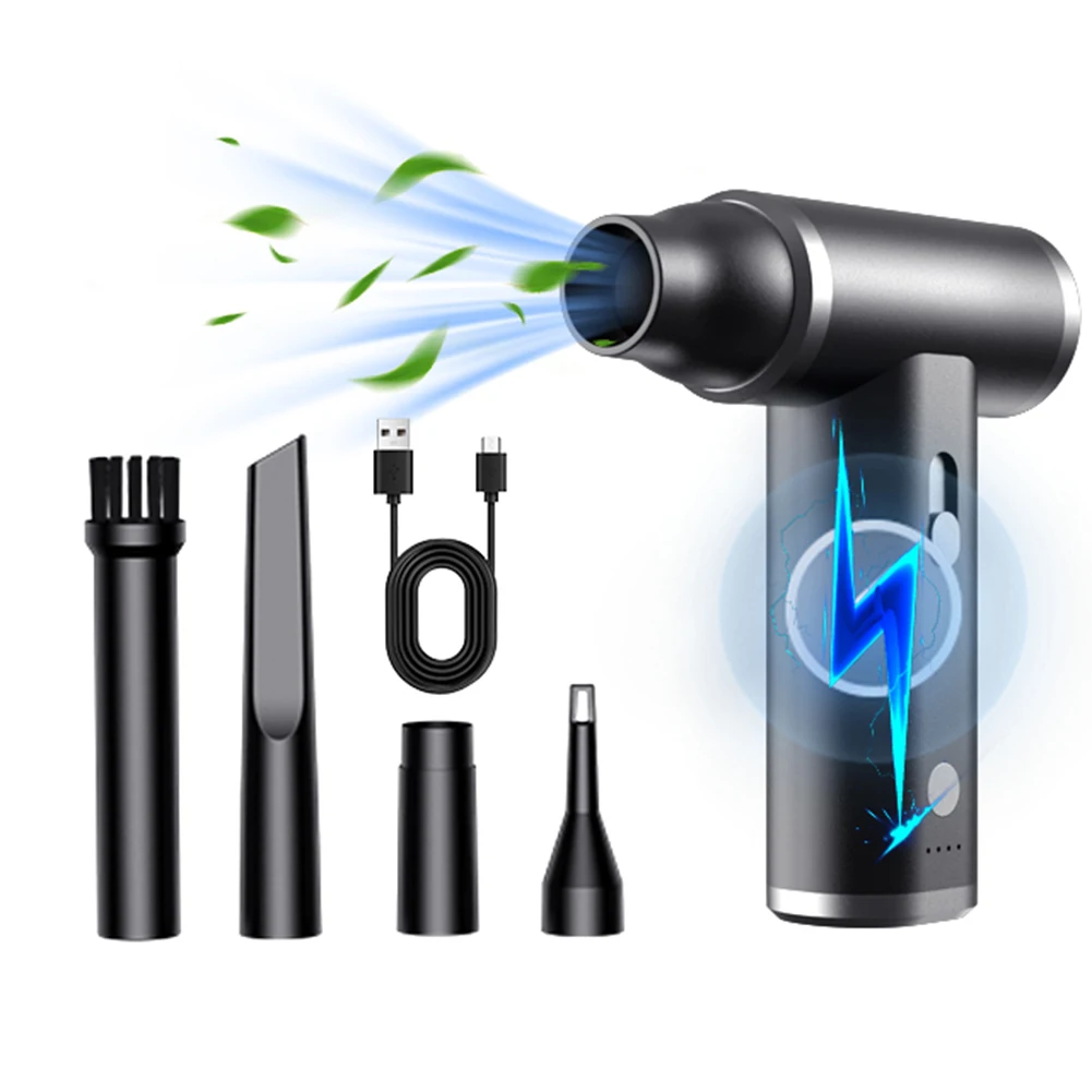 

110000PRM Compressed Air Duster Brushless Motor Cordless Air Blower Rechargeable Portable Air Blower for Computer Keyboard