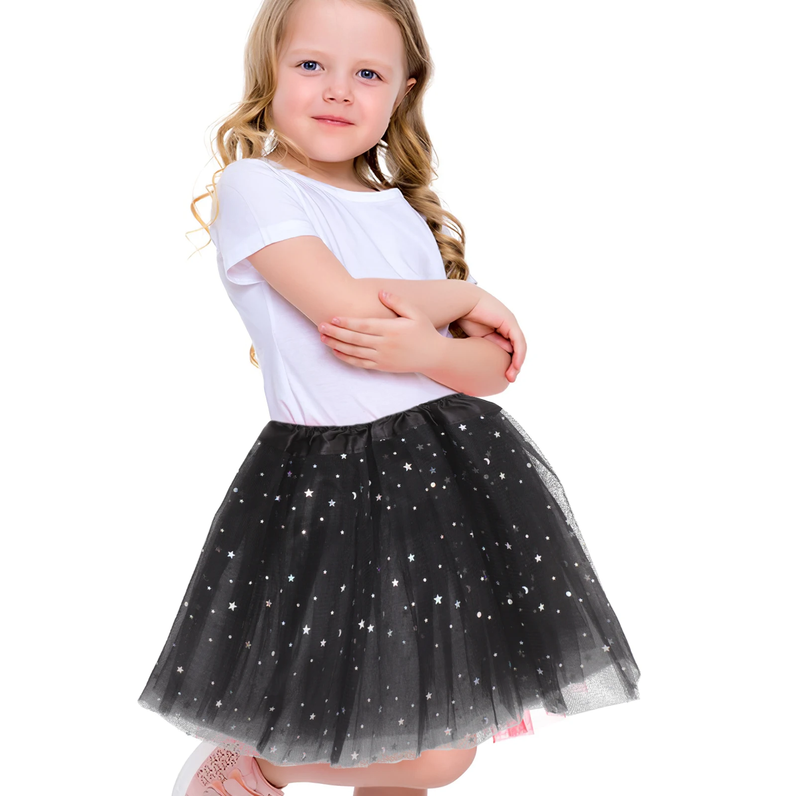 

Sequin Yarn Dance Skirt Girls Tutu Toddler Handcrafted Baby Shiny Color Lightweight Comfortable Party Dress Costumes Gifts
