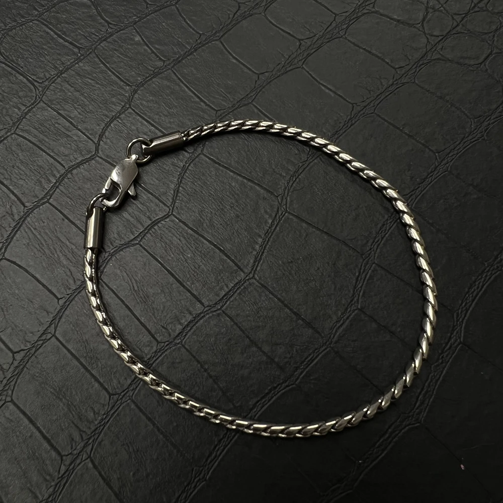 Unisex 2.5mm Pure Titanium Snake Bone Bracelet Samless Welded Anti Allergic Anti Static Lightweight Corrosion Resistant Bracelet