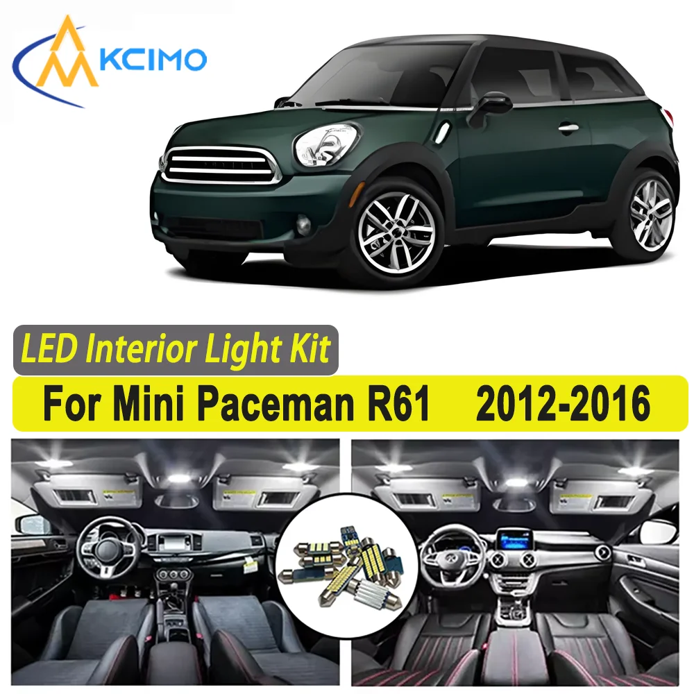 

Kcimo LED For Mini Paceman R61 (2012-2016) Premium Bright LED Interior Dome Map Trunk Light Kit Car Led Lamps Car LED Lights