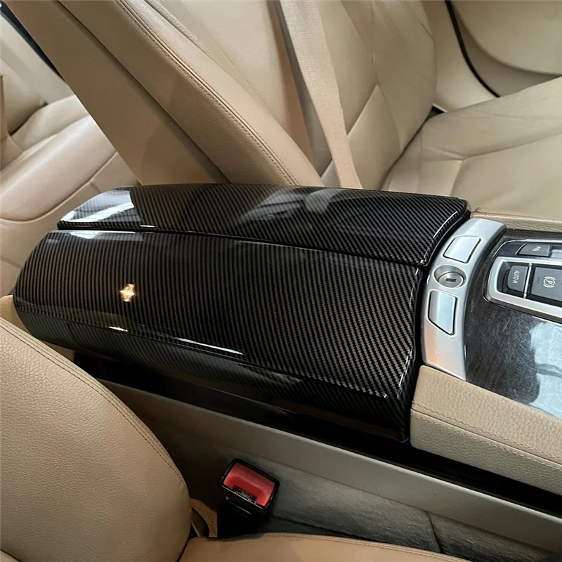 مسند الذراع صندوق لوحة غطاء التحكم المركزي غطاء صندوق مسند الذراع لسيارات BMW 7 سلسلة مسند الذراع غطاء غطاء اللوحة المركزية #5