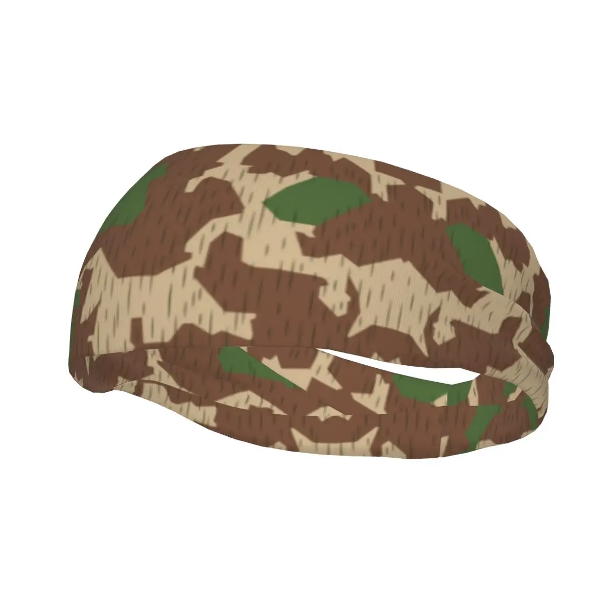 Custom Brown Woodland Camo Pattern Gym Sweatbands Men Women Non Slip Absorbent Army Military Camouflage Headband Running