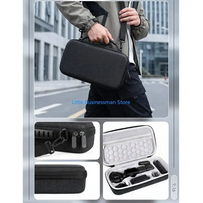 Hartschale für Pocket 4P Kamera-Reisetasche mit geformten Fächern, Netztasche und Schultergurt, kompaktes EVA M76A – Detail 5