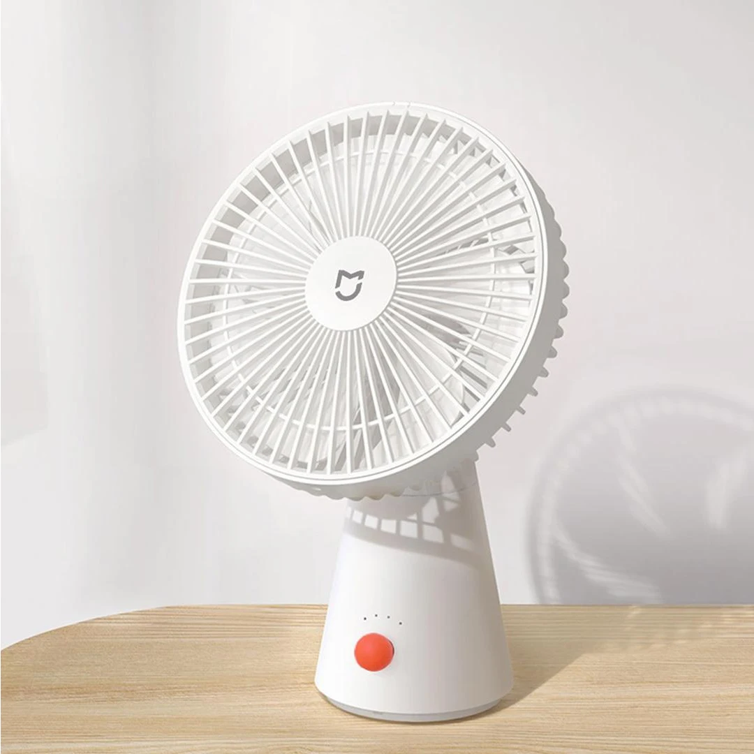 Mijia Rechargeable Mini Fan Desktop Fan Handheld 2 in 1 Portable 4000mAh Battery Type-C Rechargeable 4-Gear Wind Fan Home Office