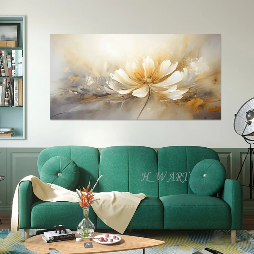 

Красивые цветы, холст, картины маслом, безрамные природные пейзажи, настенная картина, абстрактное современное украшение для спальни, кусок