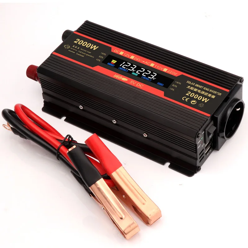 Corrected sine wave 500W-2000W inverter, 12V24V to 220V60HZ onboard inverter