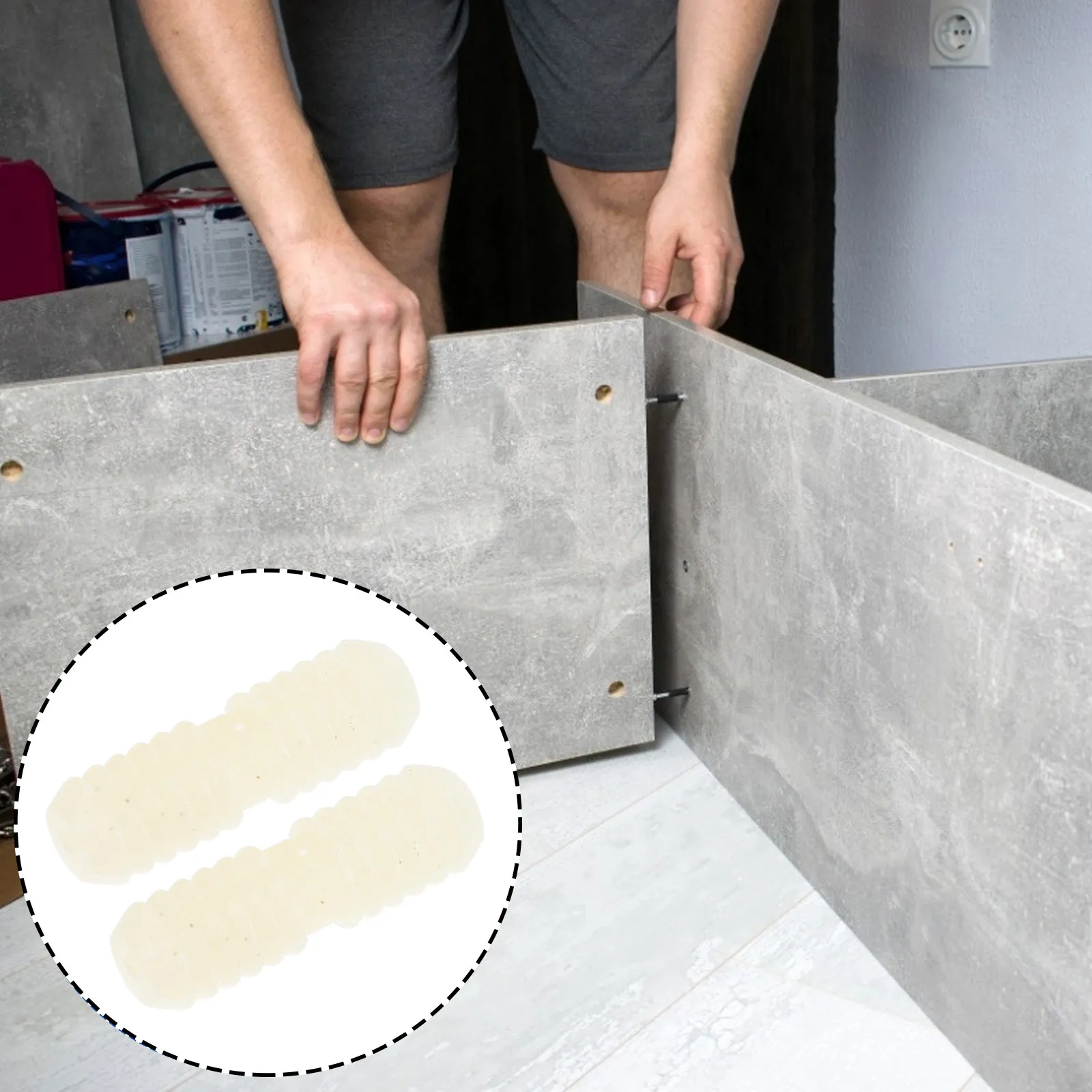 

100 шт. нейлоновых мебельных соединителей: прочные шканты для шкафов, гардеробов, кладовок, полок, сменные крепежные элементы