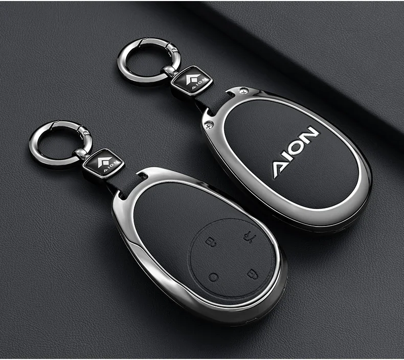 Auto-Zubehör Zinklegierung Leder Schlüsselhülle Halter Kette Für Gac AION PLU Trumpchi Aion V Y LX 2023 GE3 GA3S Tyrannosaurus – Detail 10