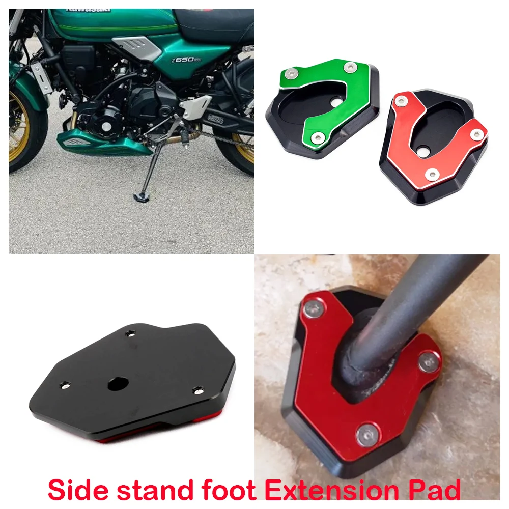 

Fit for Kawasaki Z650RS ABS SE Z650 RS Cafe Racer 2017-2025 Motorcycle Side Stand Foot Base Extender Support Plate Extension Pad