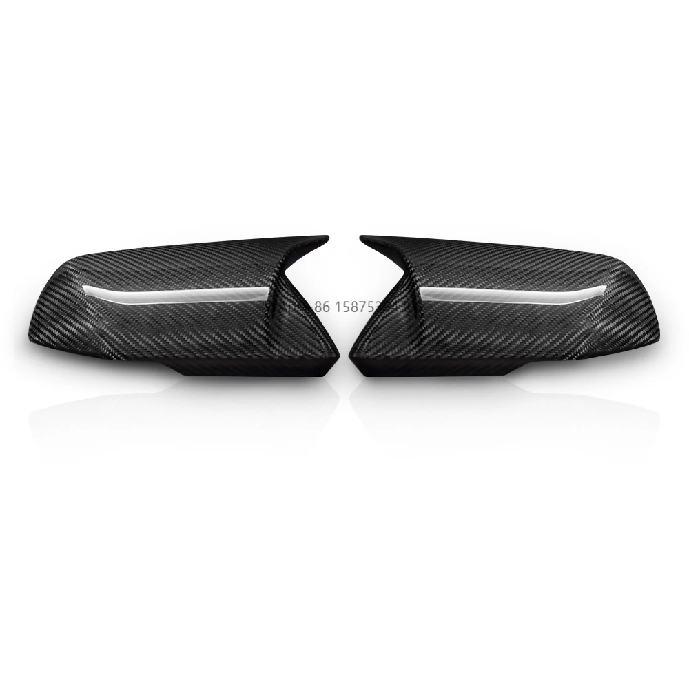 

For Mustang 2015-2022 Year Real Carbon Fiber Glossy Black Car Rearview Mirror Cover Sticker Sides Rearview Cover 2 PCS