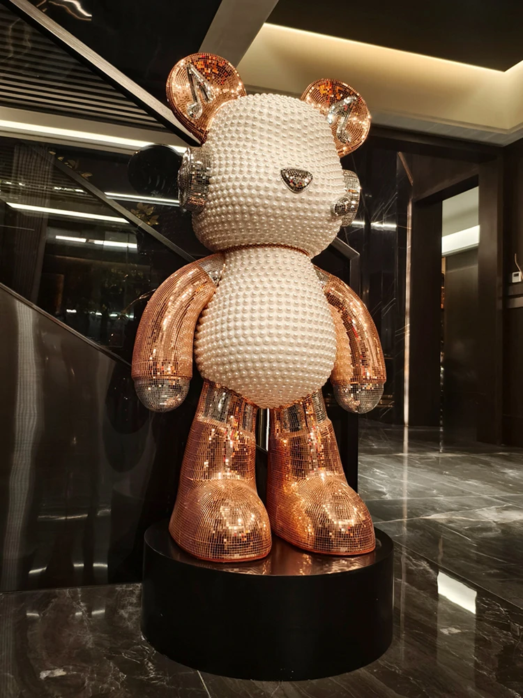 Home Decor 81CM Bear Sculpture Bluetooth Speaker Bear Statue Art Ornament Living Room Large Floor Decorations Housewarming Gifts