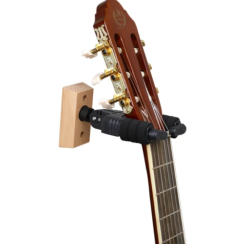 Imagen 2 del producto Gancho de guitarra de montaje en pared, accesorios de instrumentos musicales de madera de cuerda, soporte de suspensión autoblocante para guitarra, ukelele, violín