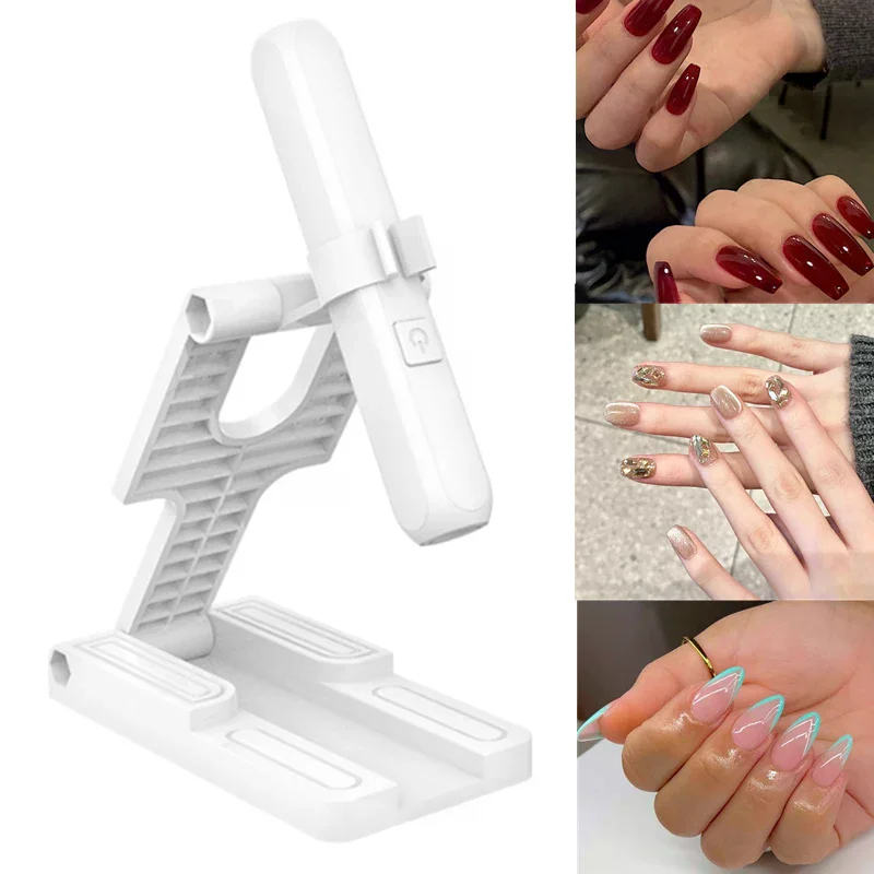 Soporte de lámpara para decoración de uñas, soporte de mano UV LED, Mini máquina secadora, soporte de fototerapia, herramientas de diseño de manicura DIY para salón
