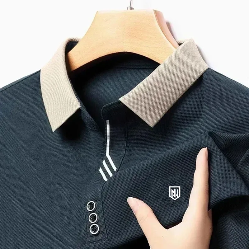 

Spring Autumn Men's Golf T-shirt lapel Long-sleeved tops Golf Coat POLO shirt men golf sportswear tennis Golf clothing 2024 골프웨어