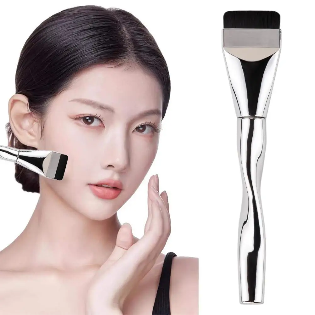 فرشاة كريم أساس من كلمة واحدة، فرشاة كونتور خفيفة الوزن ورقيقة للوجه، فرشاة كونتور مسطحة، فرش مكياج كريم الأساس #4