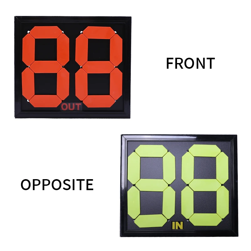 لوحة تسجيل محمولة بديلة لكرة القدم ، جانبان ، لوحة استبدال كرة القدم ، الرياضة ، تغيير الحكم ، لوحات اللاعب #4