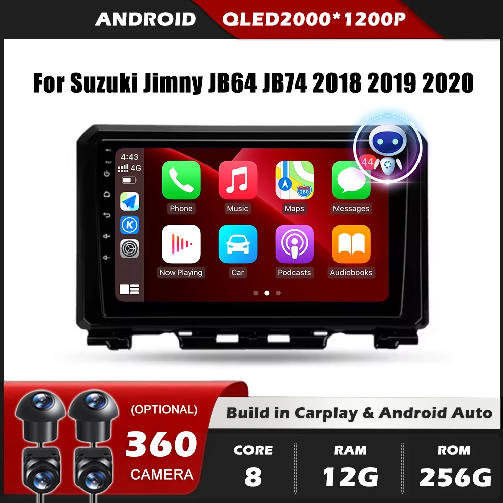 

Car Radio Carplay For Suzuki Jimny JB64 JB74 2018 2019 2020 Navigation GPS Android Auto Carplay Screen 5GWifi No 2din DVD