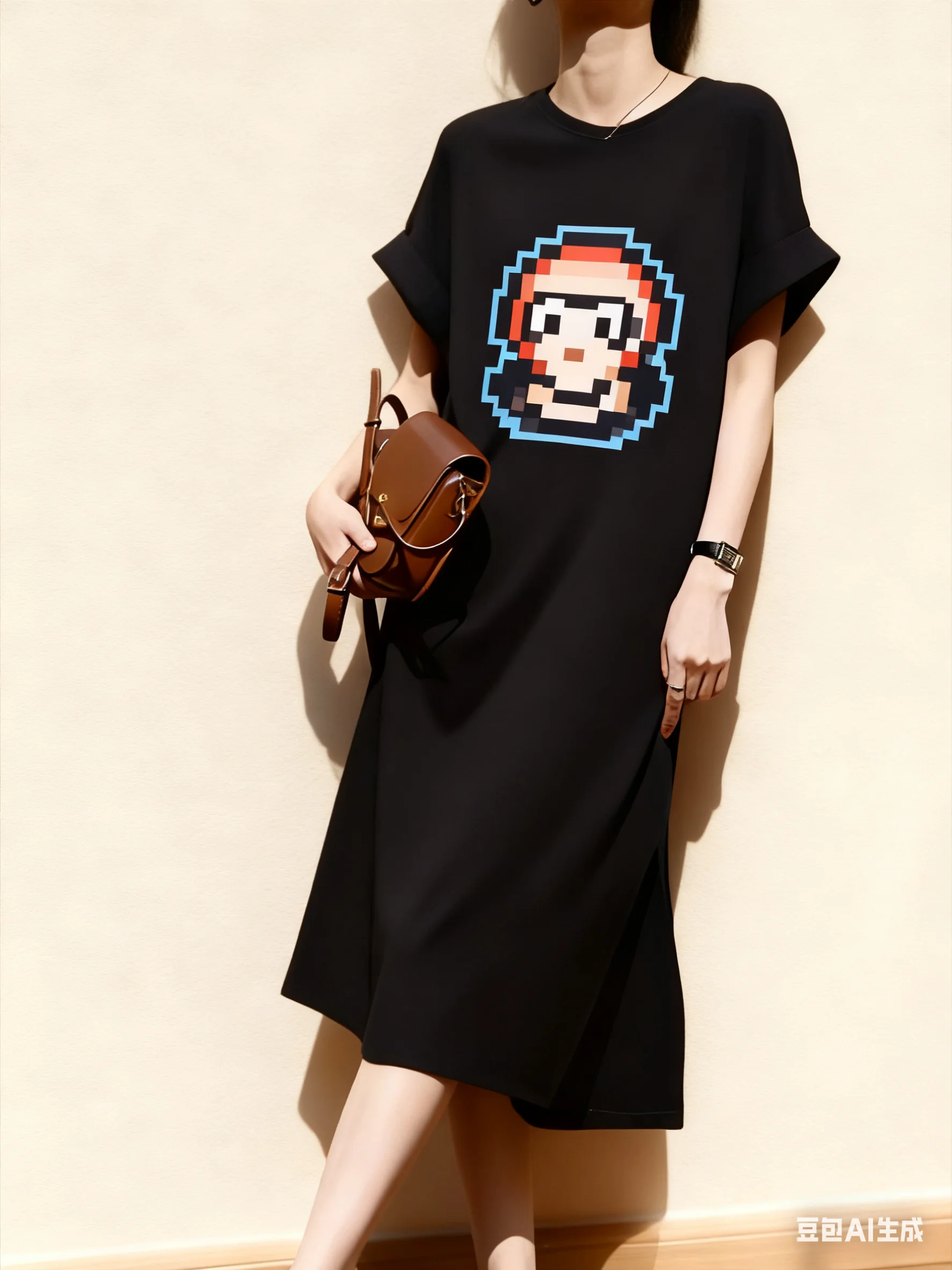 أزياء الصيف للسيدات كسول تصميم طباعة مجردة فستان متوسط طويل فضفاض في الهواء الطلق طباعة تنورة وتنورة حذاء الكاحل #2