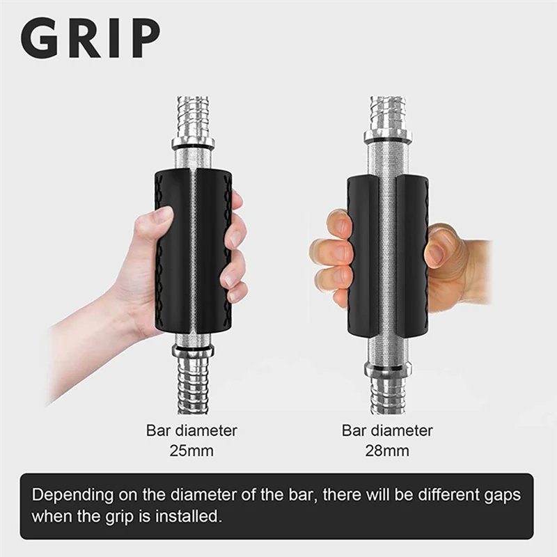 

Lo-ok 2PCS Barbell Dumbbell Booster Grip Portable Fitness Equipment Accessories Avoid Injury Increase Friction