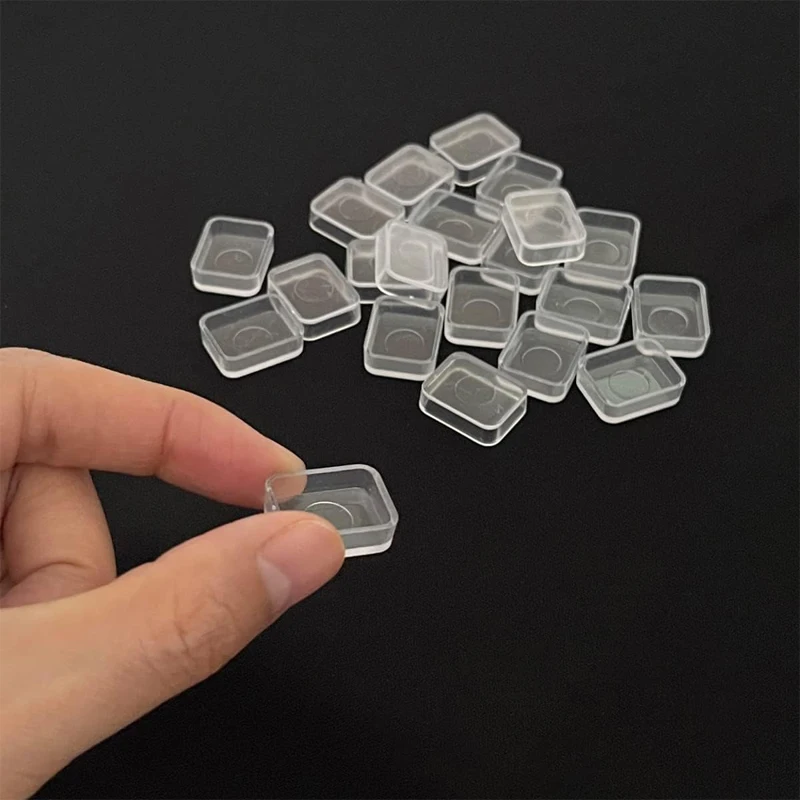 50/100pcs 0.5ml Empty Tiny Watercolor Pans Rounded Corner Transparent Quarter Paint Pans Palette，Artist & Student Perfect Gift