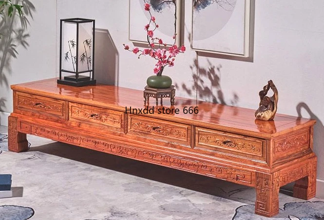 TV Cabinet Rural Household Chinese TV Cabinet All Solid Wood Antique TV Cabinet Living Room Elm