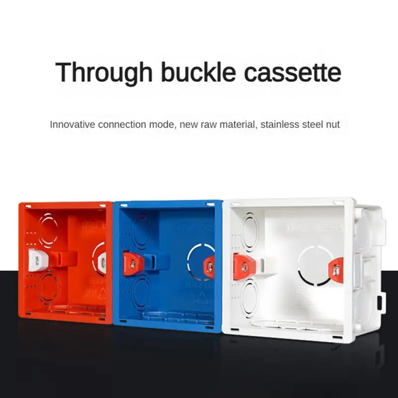 Bottom Box Easy To Use Through Formula 86 Type Switch Socket Concealed Junction Box Convenient Connection Junction Box Cassette