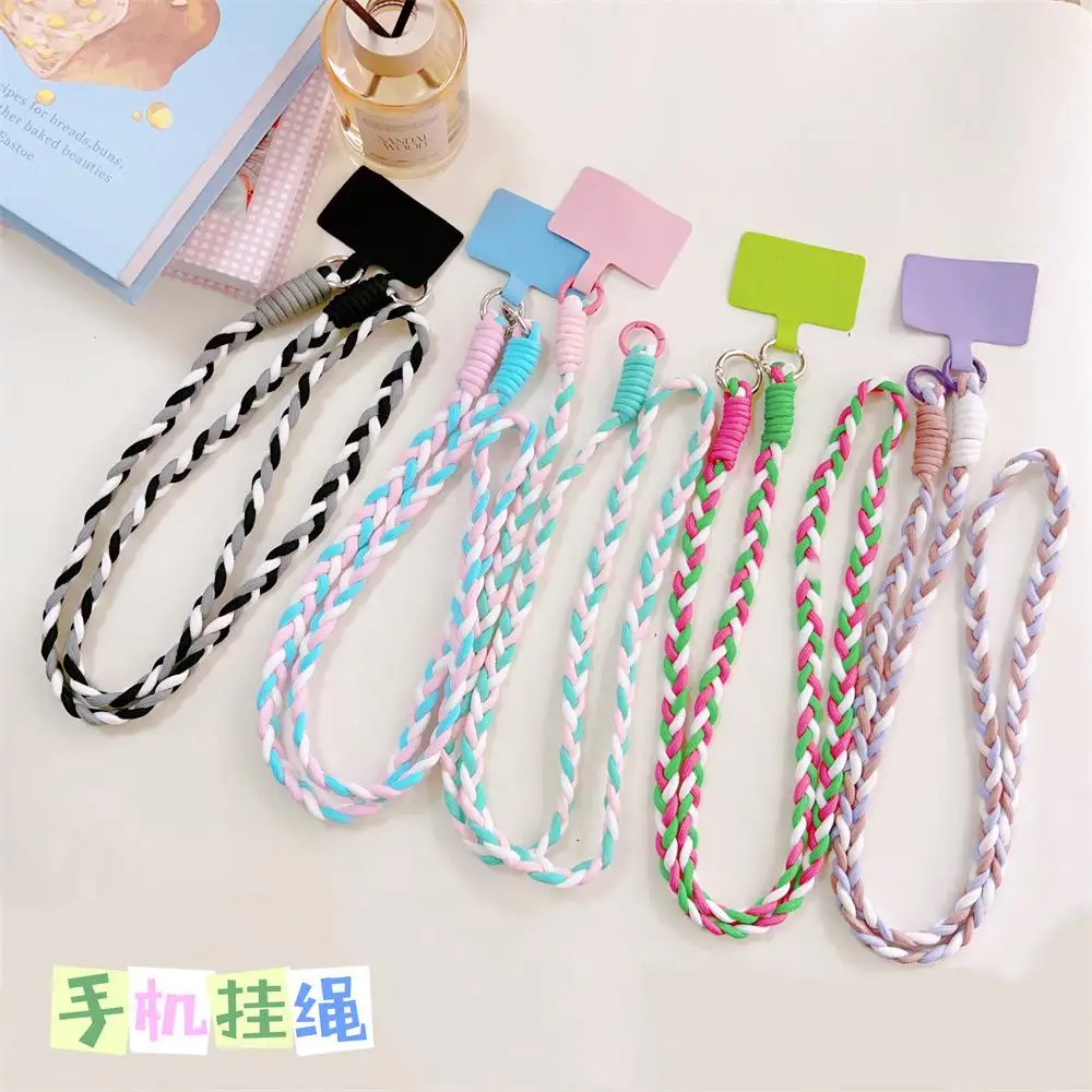 Длинный карамельный Плетеный ремешок через плечо, аксессуары, противоударный ремешок на запястье, аксессуары для Apple SAMSUM VIVO OPPO HUAWEI