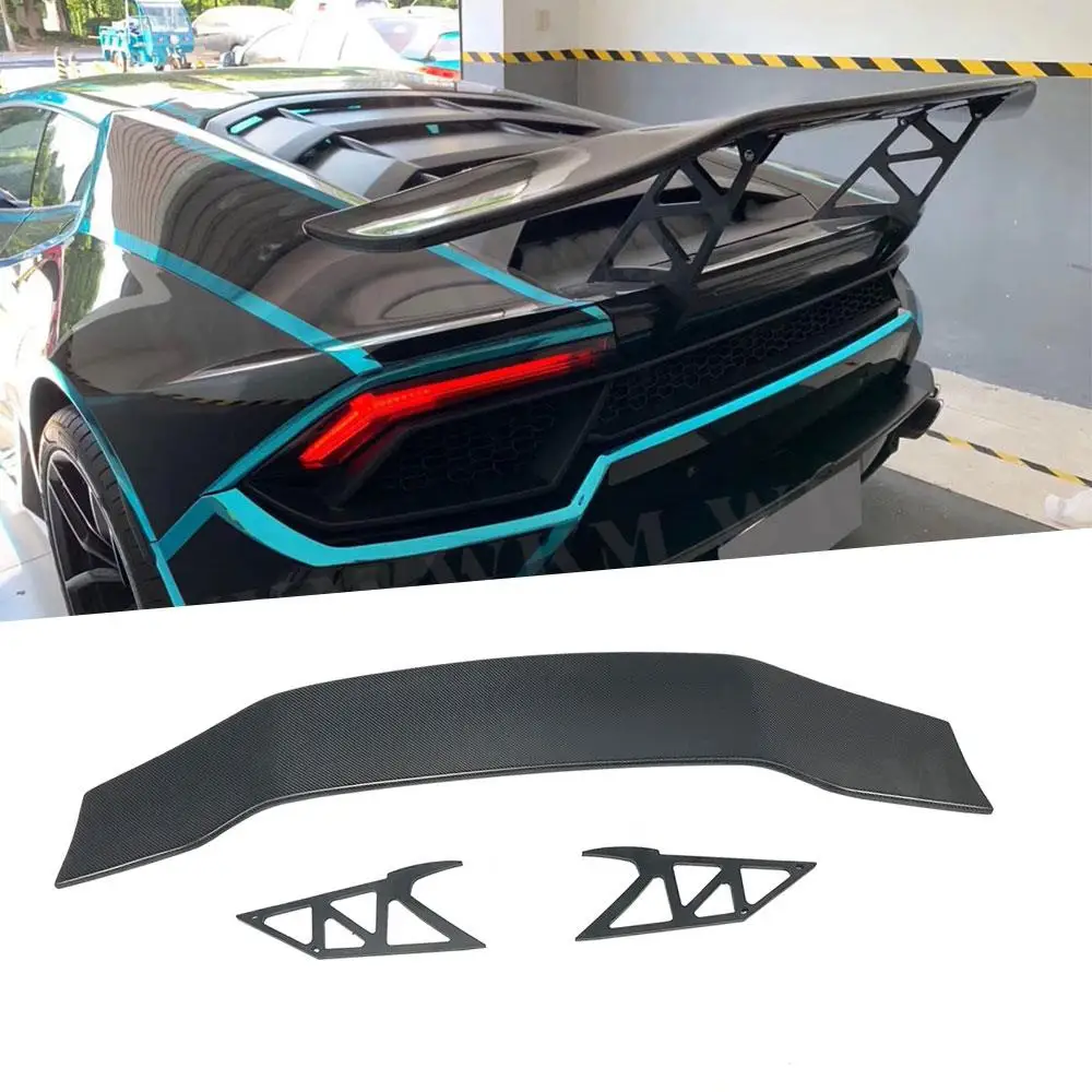 

Dry Carbon Fiber FRP Racing Rear Spoiler Boot Wings for Lamborghini Huracan LP610 LP580 2014-2018 DMC Style