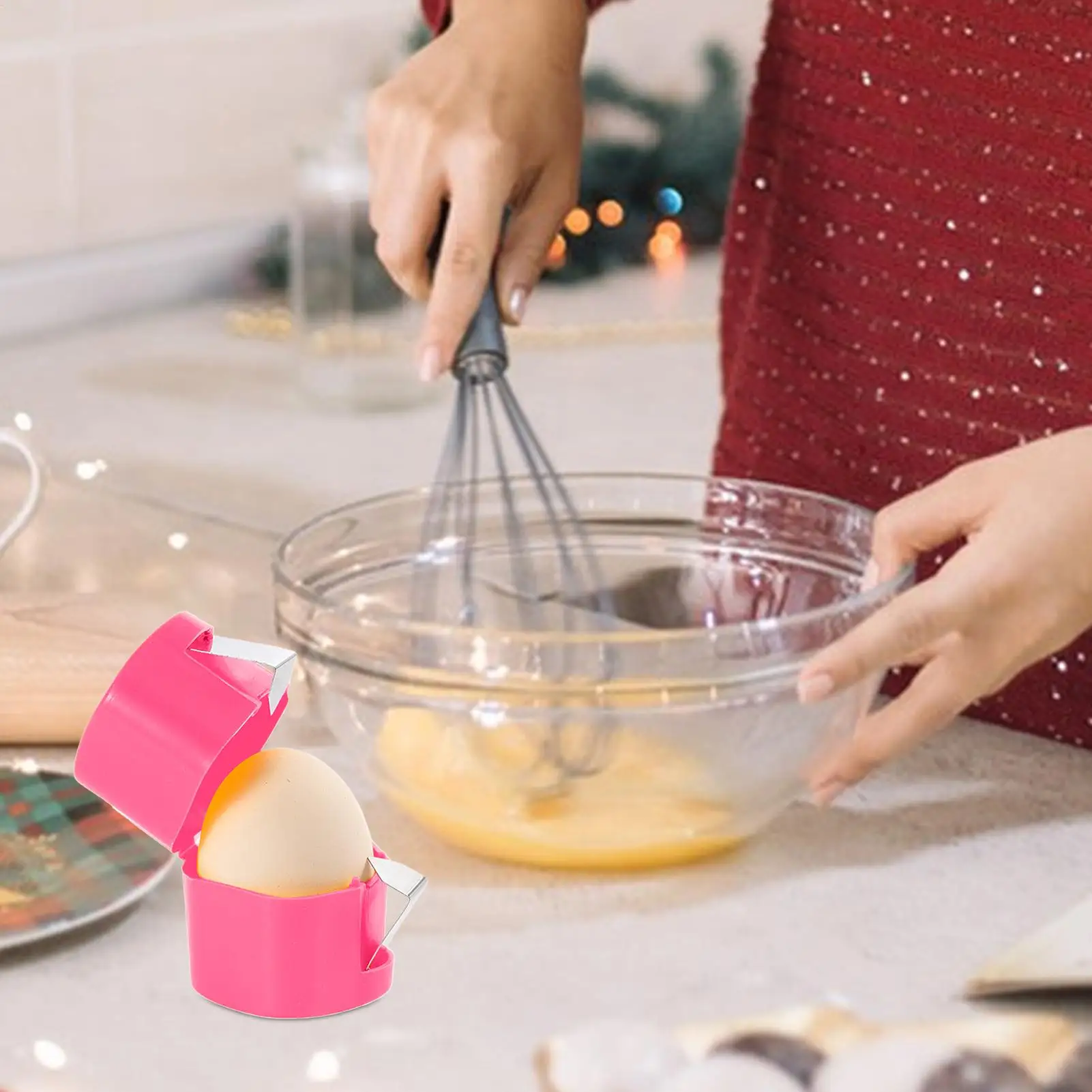 1pc Eggshell Opener Eggshell Separator Handheld Household Egg Cutting Tool Portable Egg Cracking Tool For Home Baking