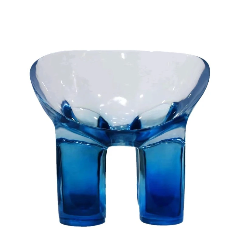 

Transparent Elephant Back Chair Restaurant Hotel Villa Single Chair High-end Resin Sofa Chair