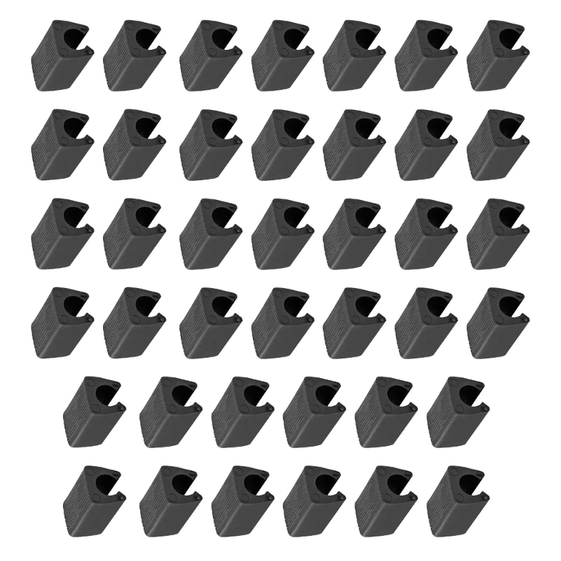 20/40pcs lastic Chair Foot UShaped Floor Glides Tubing Caps Cover Foot Pad Rectangle Shaped Non-Slip Chair Leg Tips Drosphip