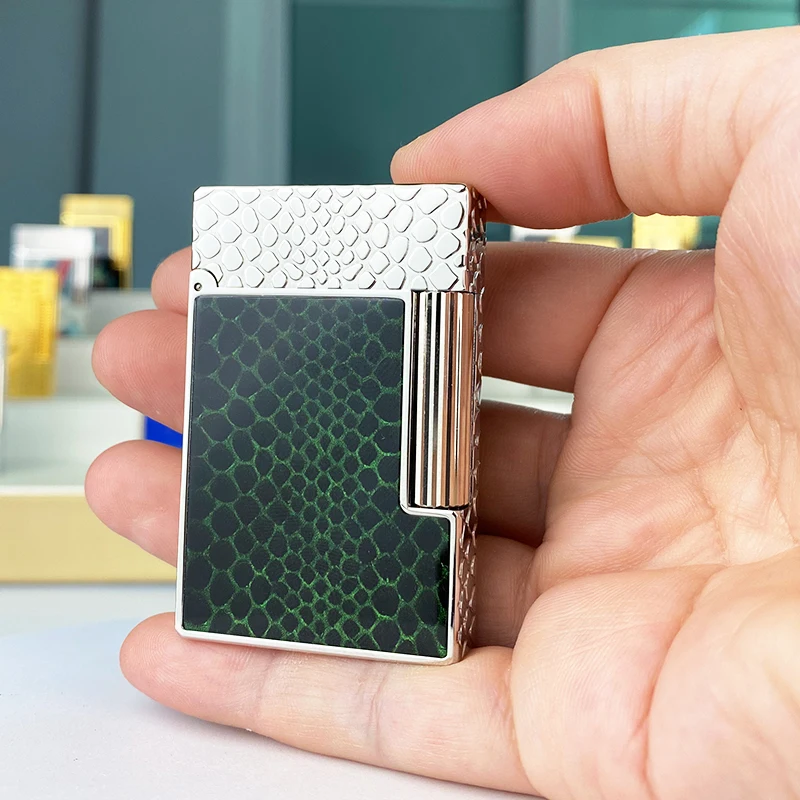 

New commemorative edition luxury butane lighter single and double flame flat tone natural paint smoker L2 series 19034