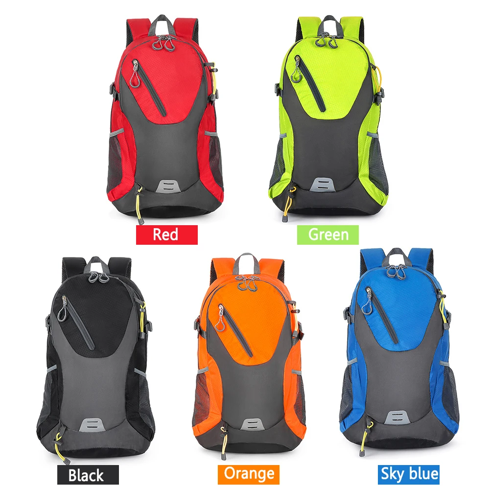 40L Travel Luggage Bags Large-capacity Polyester Casual Backpack with Reflective Tape Men Women Convenient for Hiking Traveling