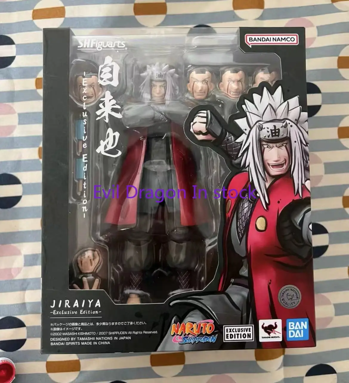 100% Original Bandai SH Figuarts Shf JIRAIYA SDCC 2023 Exclusive Edition Naruto Anime Action Collection Figures Toys In Stock