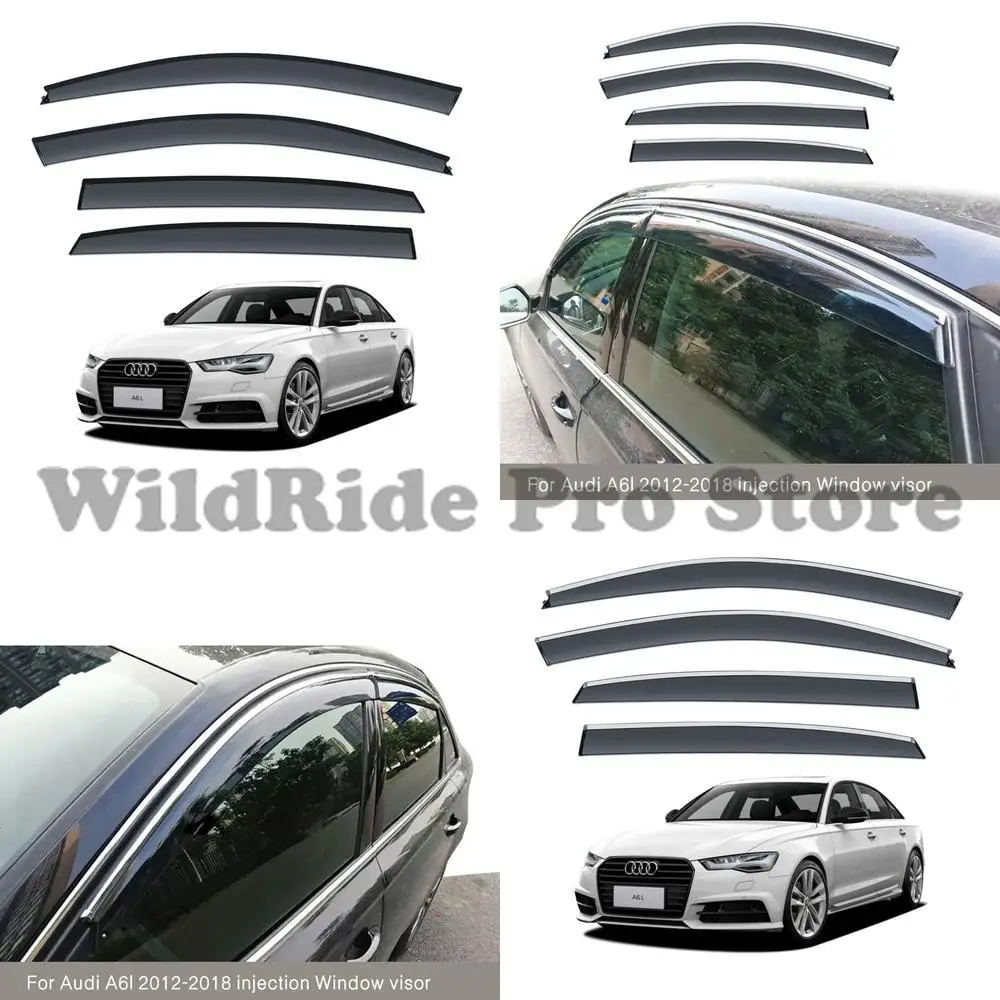 

1 set High Quality Window Rain Visor for 2012 2018 Audi A6L with Chrome Trim without Chrome Trim