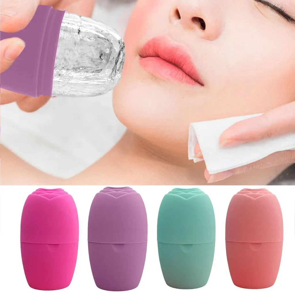 1pc Ice Face Roller Ice Cube Beauty Massage Silicone Ice Mold For Eye Puffiness Ice Facial Roller Shrink Pores