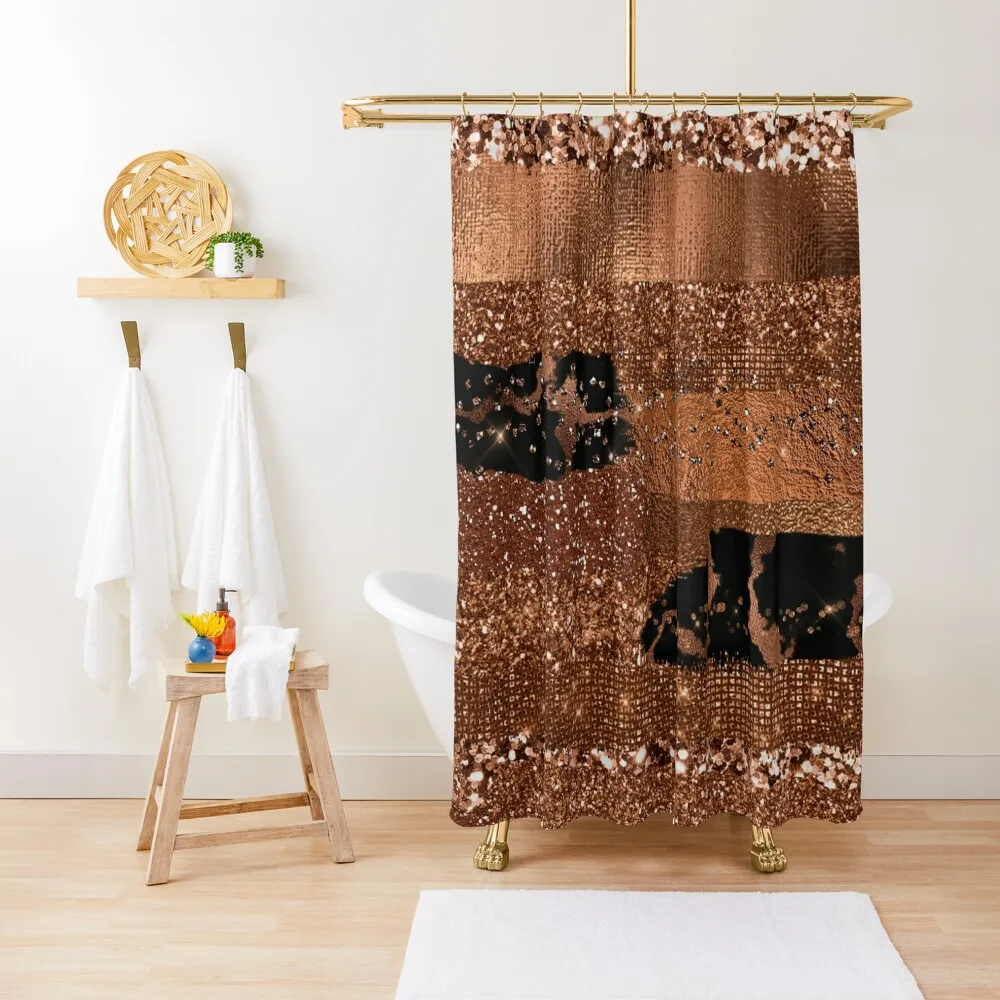 

Dark Faux Copper Glamour Shower Curtain Shower For Bathrooms Luxury Bathroom Shower Elegant Bathroom Curtain