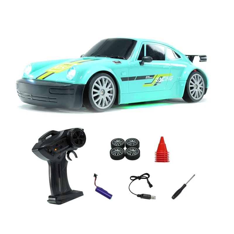 Samochód RC 2.4G 15 km/h 1/24 czterokołowy napęd o dużej prędkości samochody do driftu symulowane zabawki wyścigowe