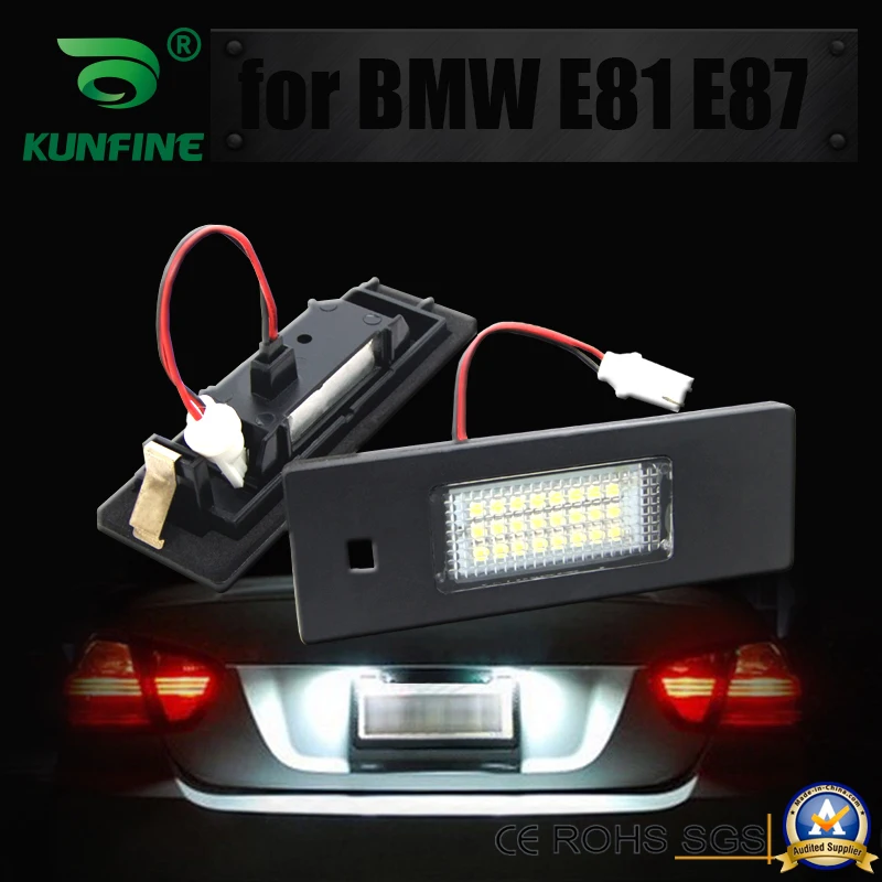 2PCs Car LED Number License Plate Light LED License Lamp For BMW E85 E87 E81 E875D F20 E63 E64 OEM No. 63267165735 63267193294
