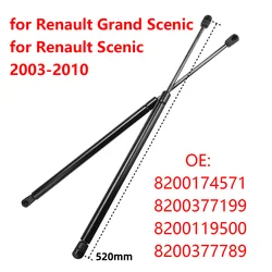 2Pcs 8200174571 for Renault Scenic 2 Grand Scenic 2 2003-2010 Car Rear Trunk Boot Tailgate Gas Struts Lift Support Rod Bars
