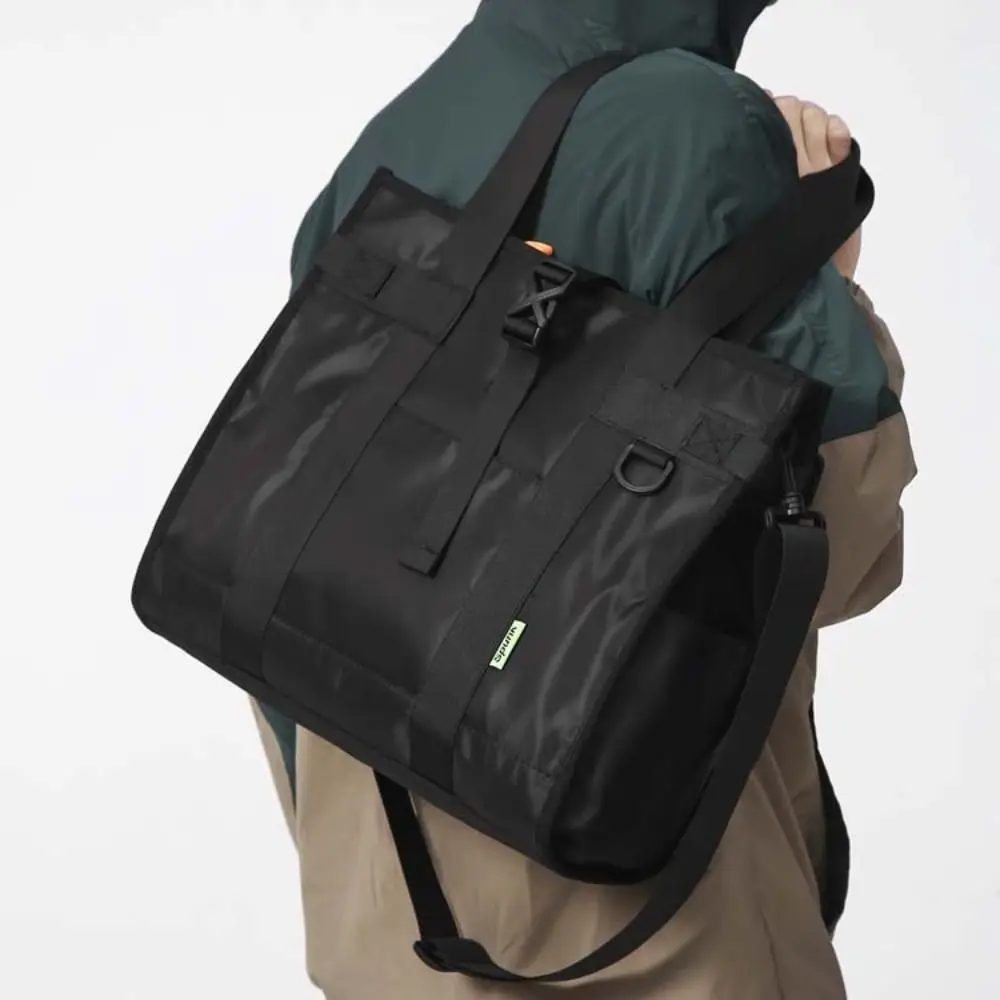 Multi-pocket Large Capacity Oxford Briefcase Multi-functional Waterproof Men Handbag Portable Solid Color Shoulder Bag Travel