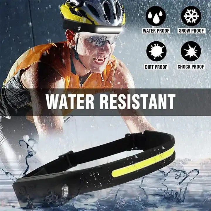 Hot Super Bright With Sensor Function Cob Suitable for Hiking Running Repairing Fishing Usb Waterproof Led Rechargeable Headlamp