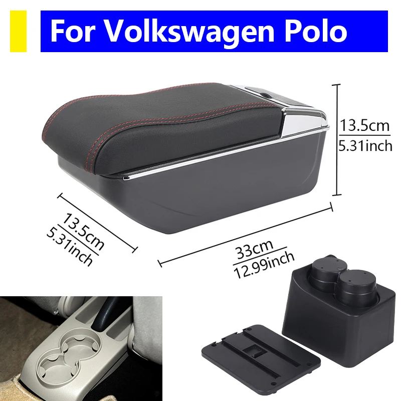 

Auto parts For Volkswagen Polo For VW POLO 9N 3 center console storage box armrest box vehicle supplies Organizer 2002-2009